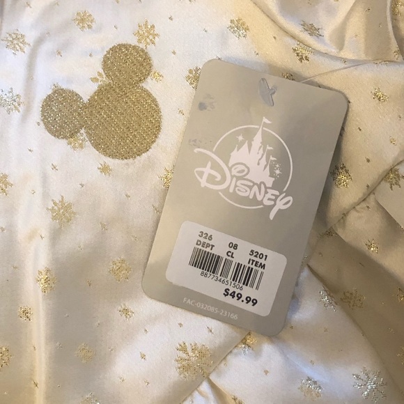 Disney Mickey Mouse Icon Gold Snowflake Dress size 9/10 - Picture 4 of 6